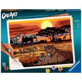 CreArt pictura pe numere pentru adulti peisaj din savana